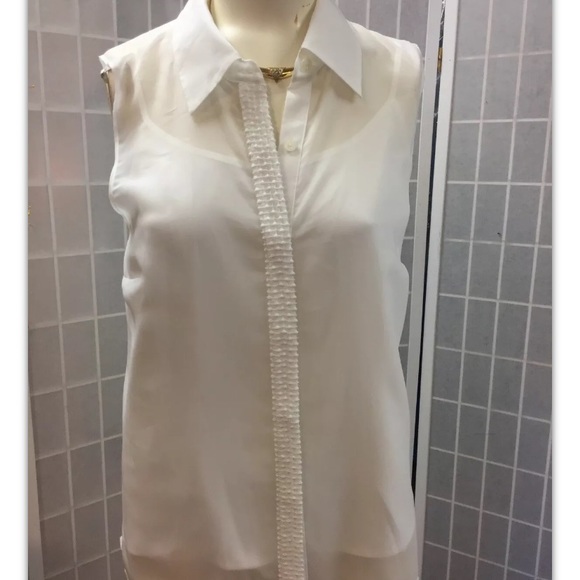 Chico’s/Catherine,blouses(2),white,formal, sizeS.: - Picture 3 of 12